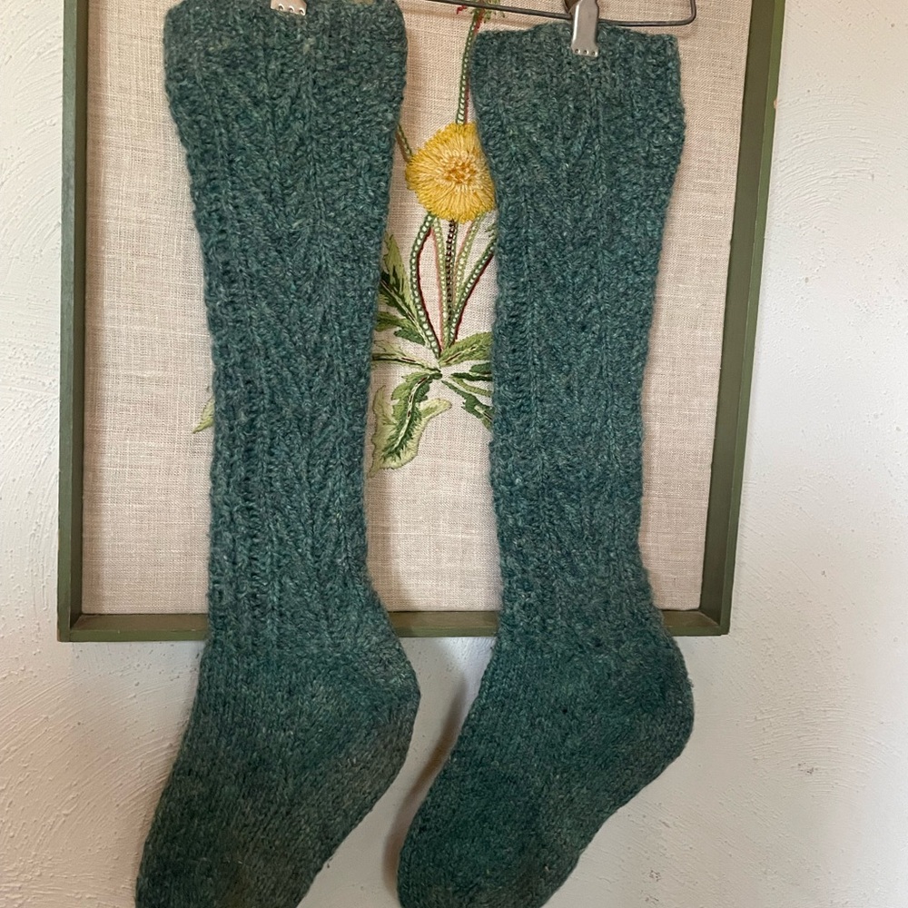 Hand knit wool socks